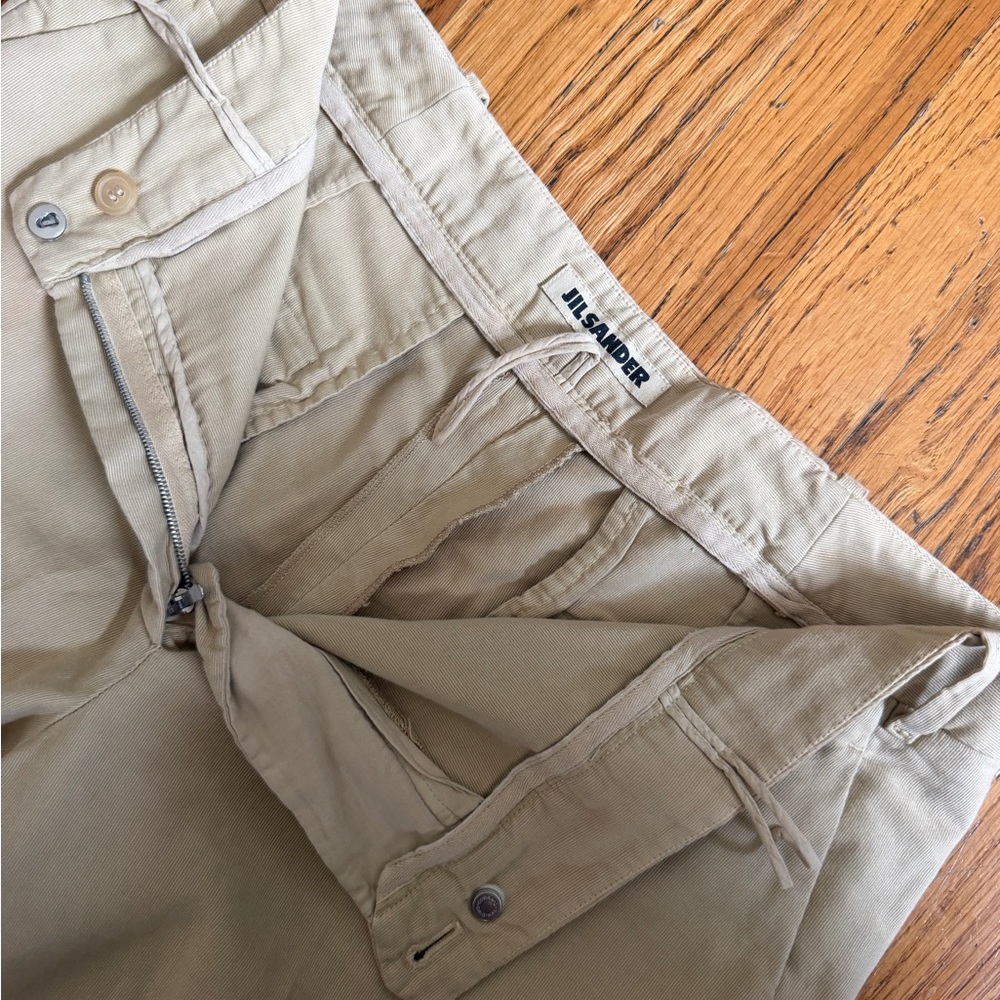 Jil Sander Beige Cotton Chino Pants